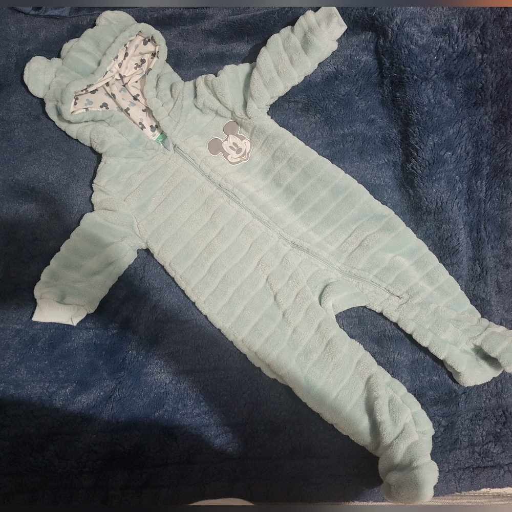 Disney Blue Mickey Mouse Baby Outfit